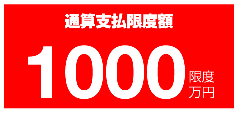 通算支払限度額1000万円